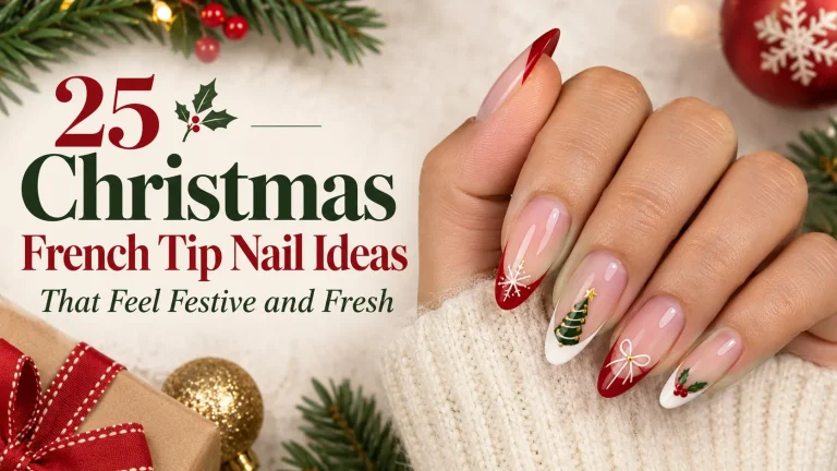 25 Christmas French Tip Nail Ideas That Feel Festive and Fresh