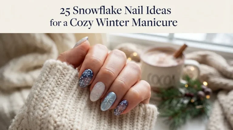 25 Snowflake Nail Ideas for a Cozy Winter Manicure